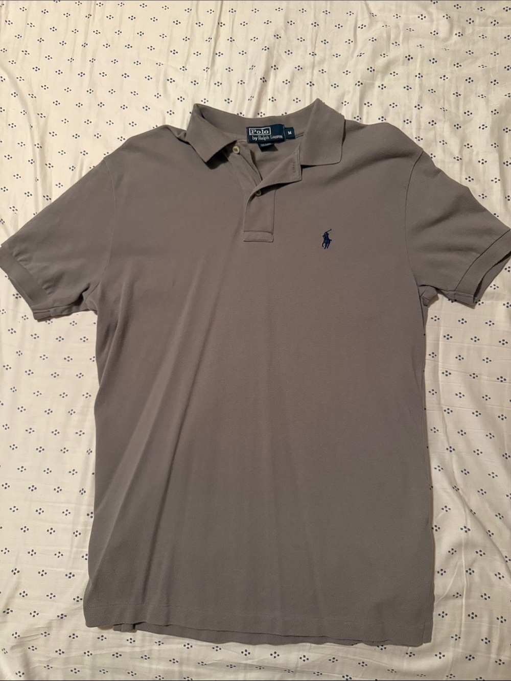 Polo by Ralph Lauren Taupe Short-Sleeve Polo with Navy Pony